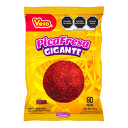 Dulces Vero gomita Pica Fresa Gigante 720g bolsa con 60 piezas