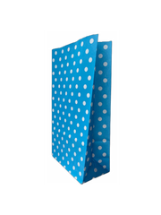 Bolsa De Papel Azul Lunares