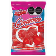Bolsa de 1kg de Gomitas Acidul Corazón Rojo Grande