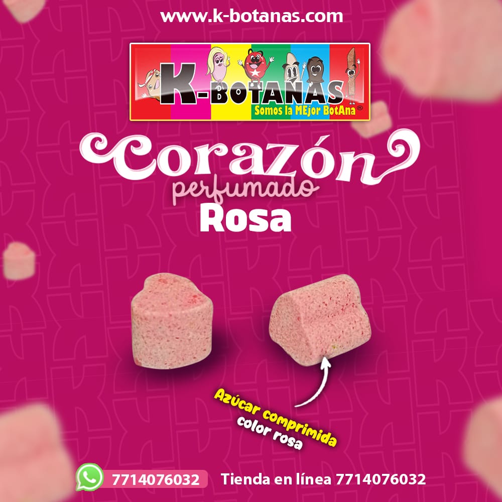 Corazón Perfumado Rosa Dulce Comprimido | ¡Dulzura en Tonos Rosados ...