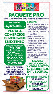 PAQUETE PRO K-BOTANAS 500 PZAS