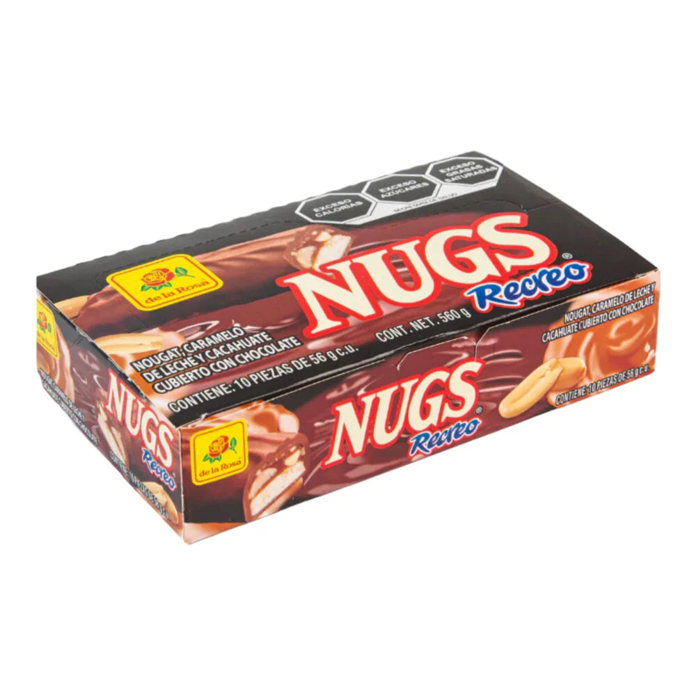 de la Rosa Nugs chocolate RECREO paquete con 10 piezas de 56g – K ...