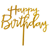 Cake Topper Feliz Cumpleaños Dorado – K-BOTANAS somos la mejor botana